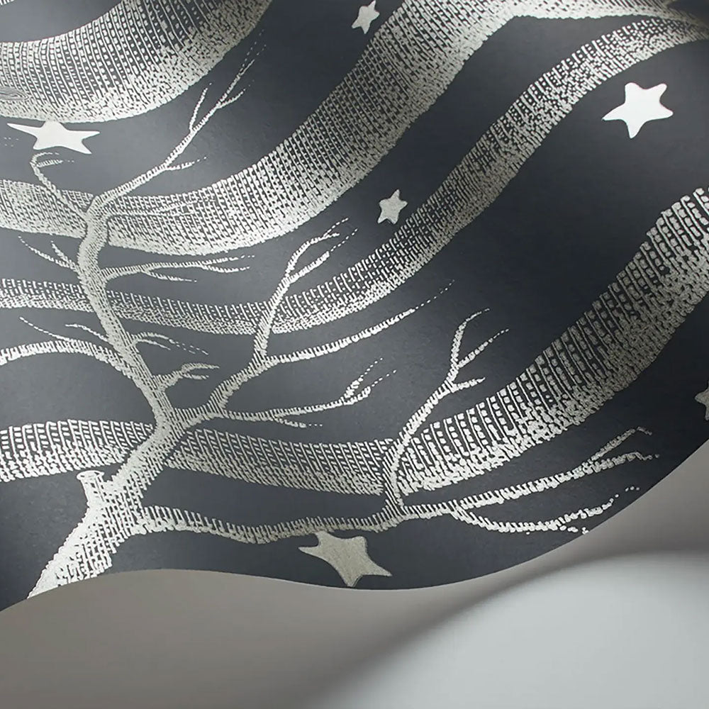 Woods & Stars Charcoal Wallpaper