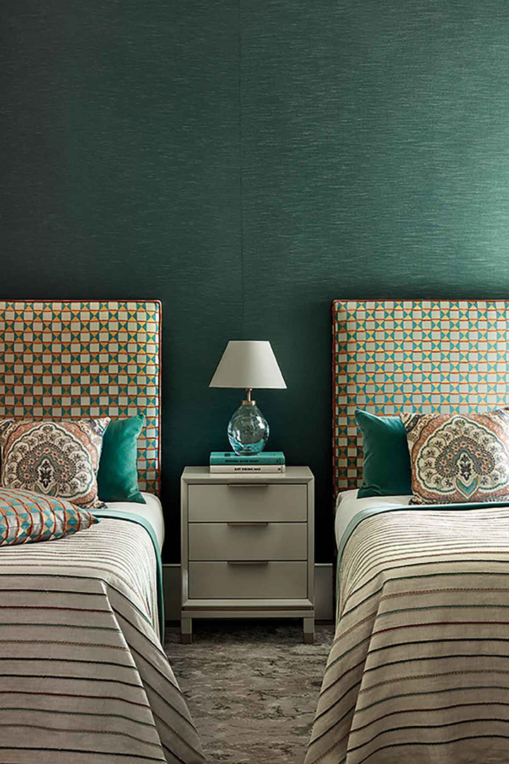 Charleston Teal & Orange Fabric