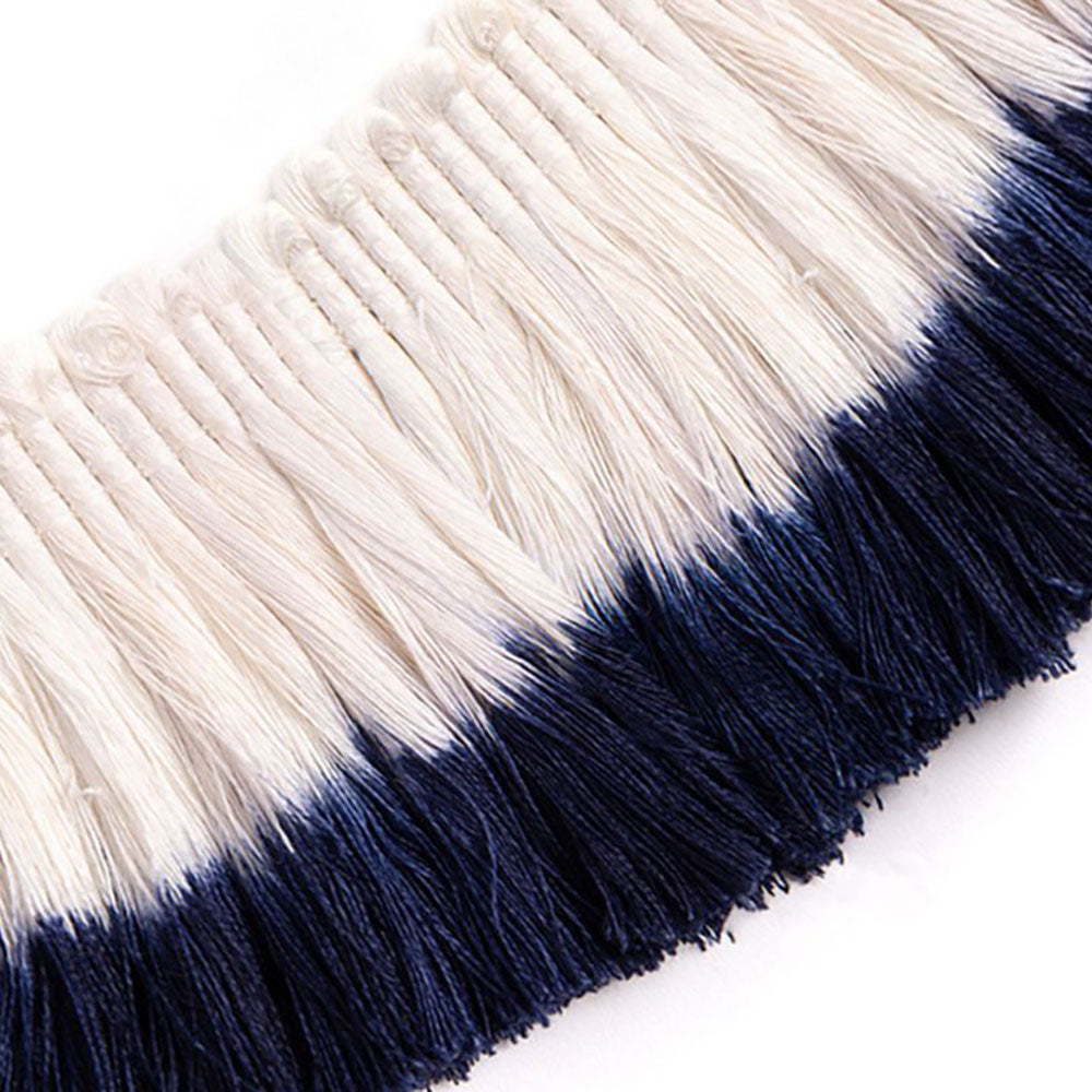 Ombre Fringe Dark Indigo Passementerie