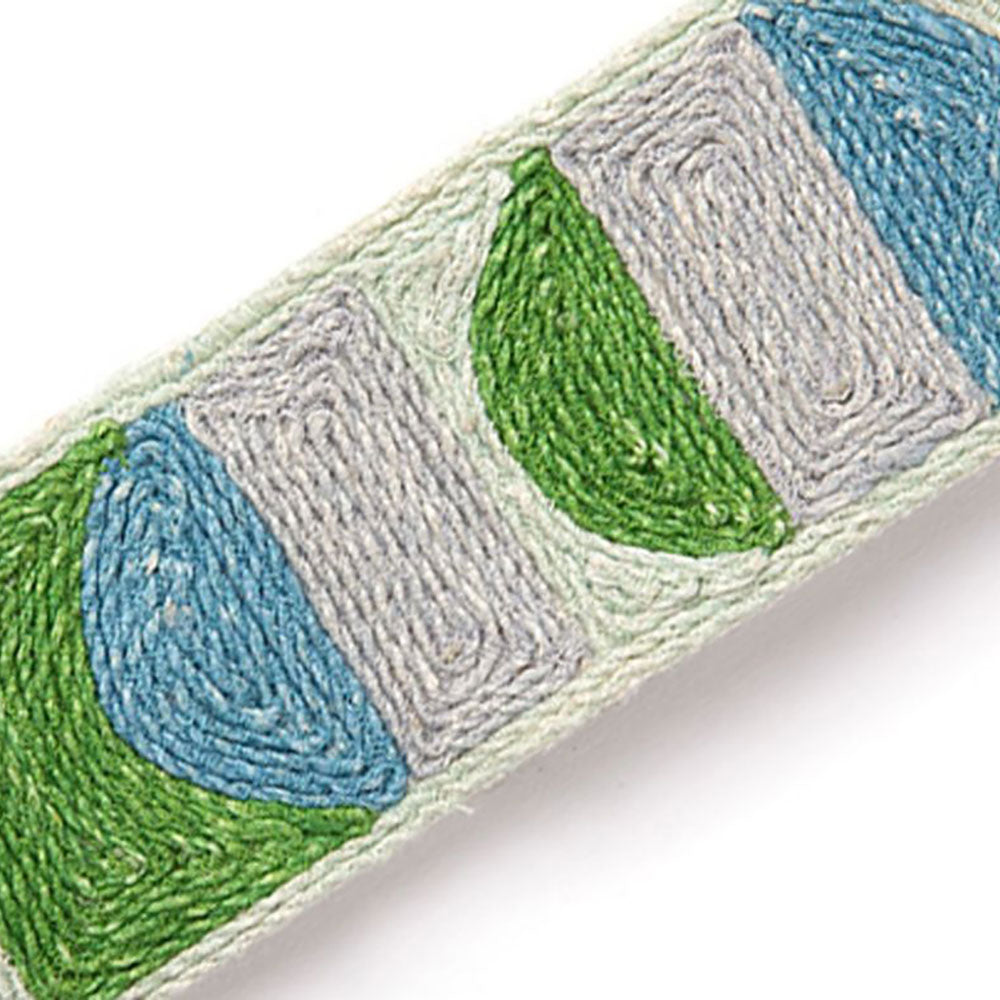 Pop Art Border Green Passementerie