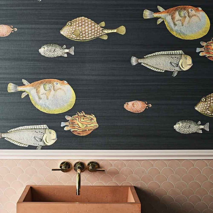 Cole & Son Acquario Wallpaper | 97/10048 | featured on a bathroom wall