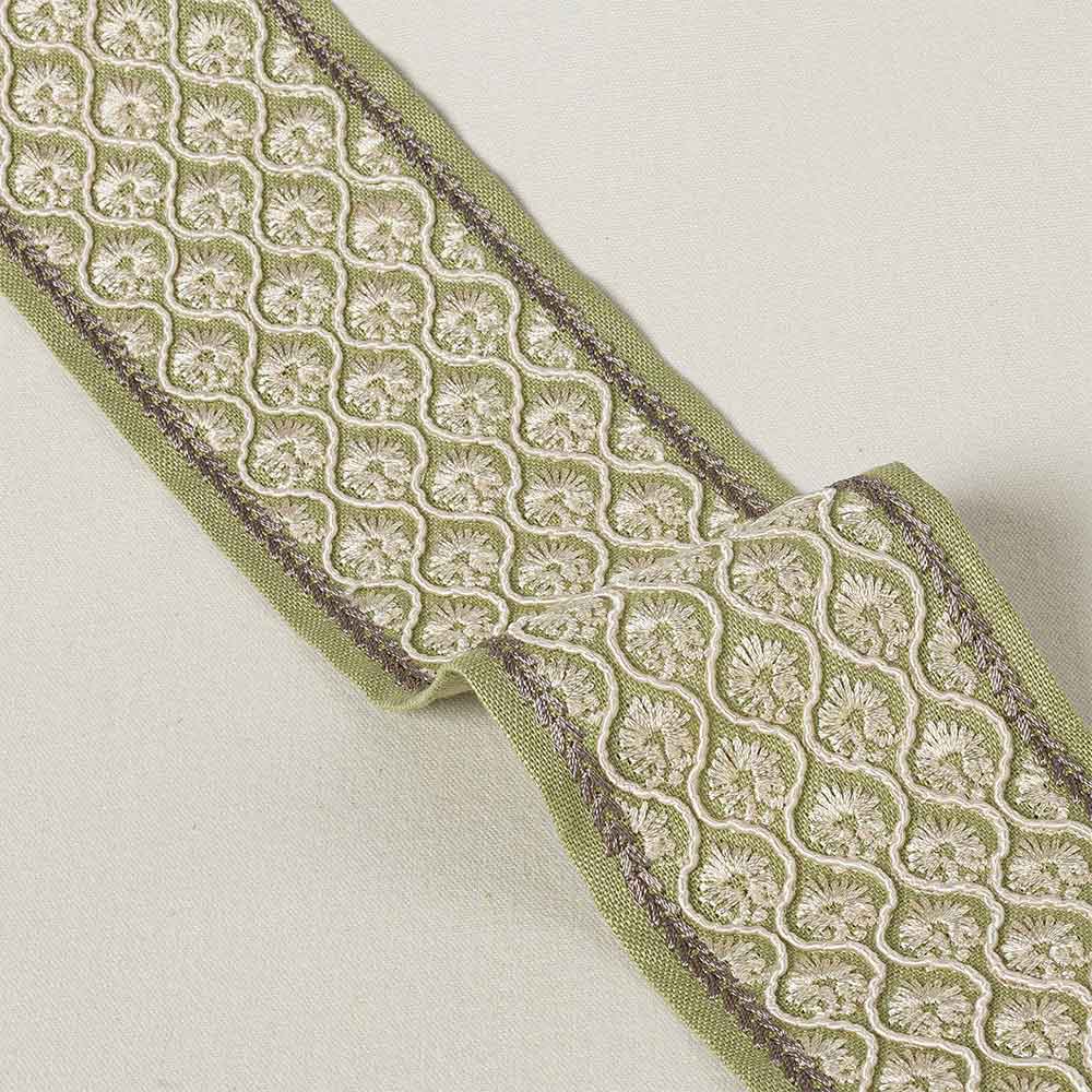 Andora Braid Leaf Green Passementerie