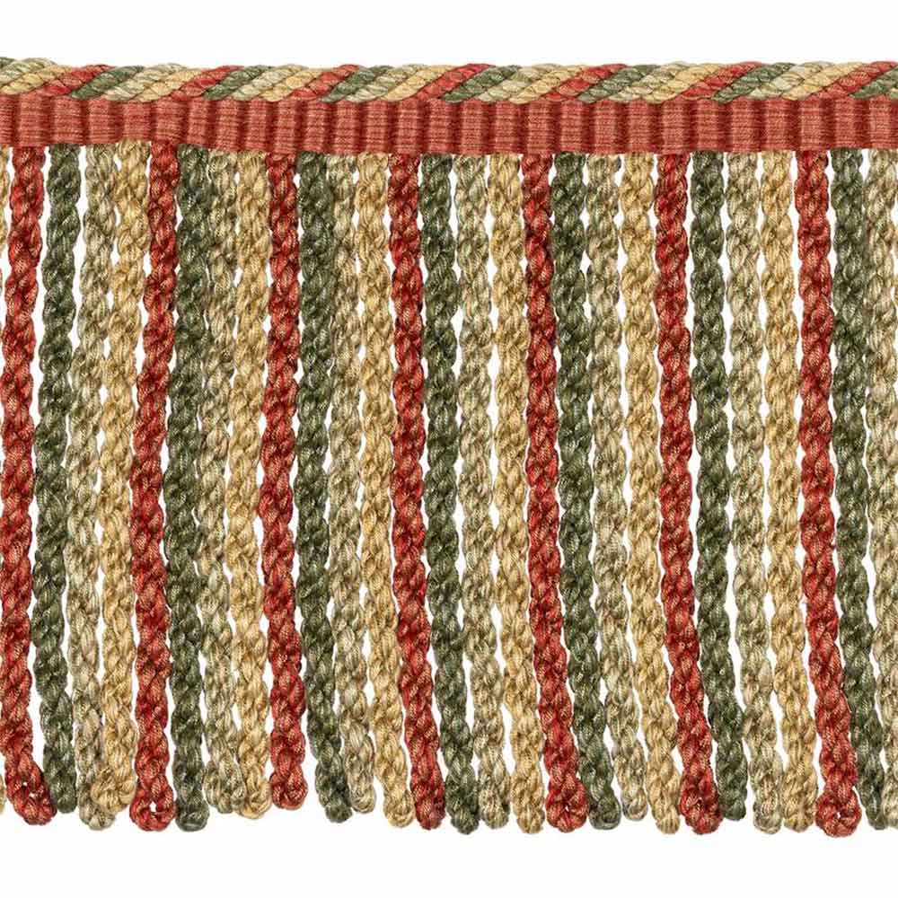 Bullion Fringe Tomato & Olive Passementerie