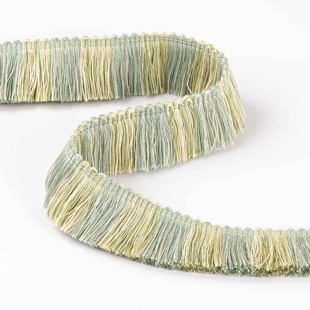 Cut Ruche Aqua  & Leaf Passementerie