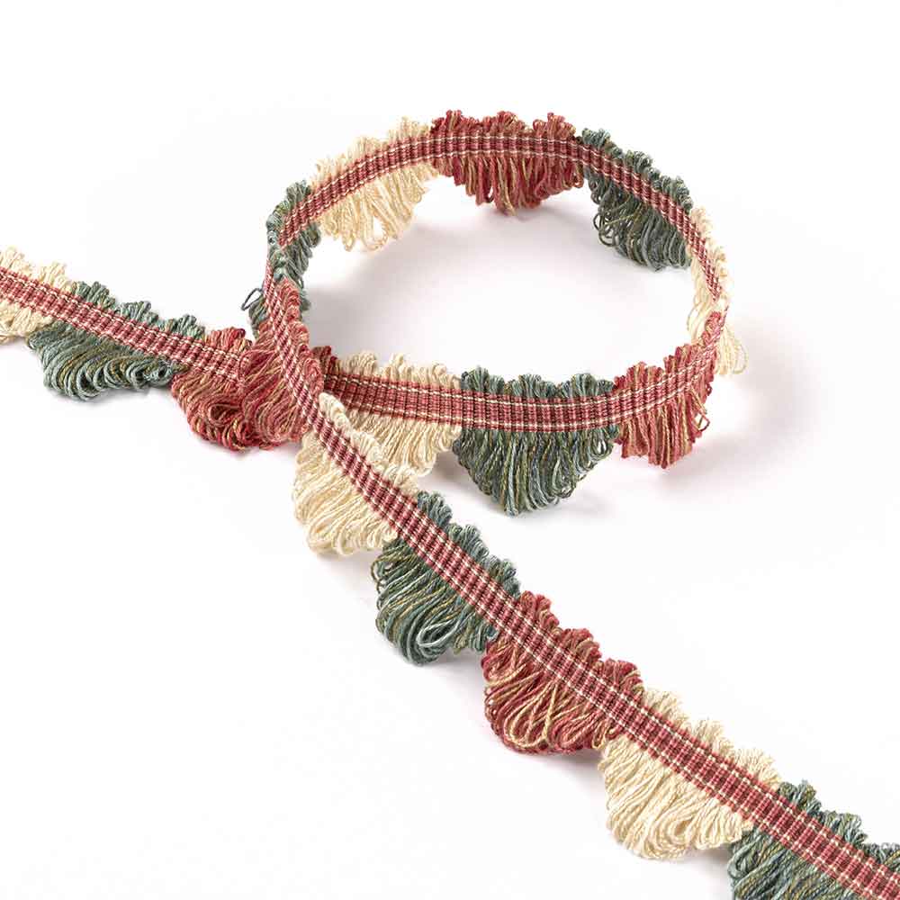 Fan Edge Red & Forest Passementerie