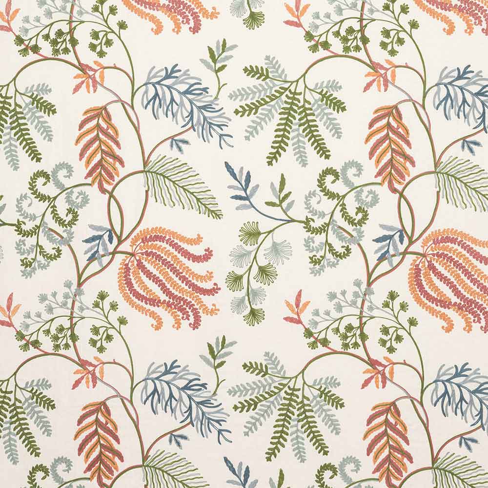 Fern Tree Red & Green Fabric