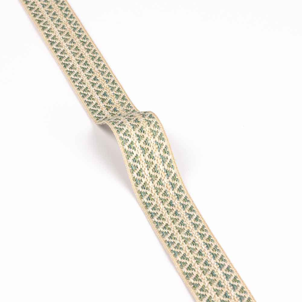 Herringbone Tape Green Passementerie