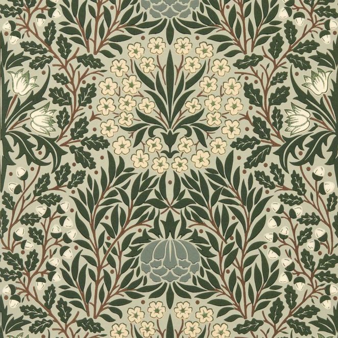 Daisy & Oak Sage & Forest Wallpaper