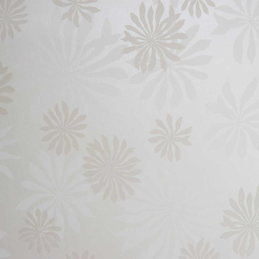 MissPrint Fleur Wallpaper | White With Stone | MISP1016