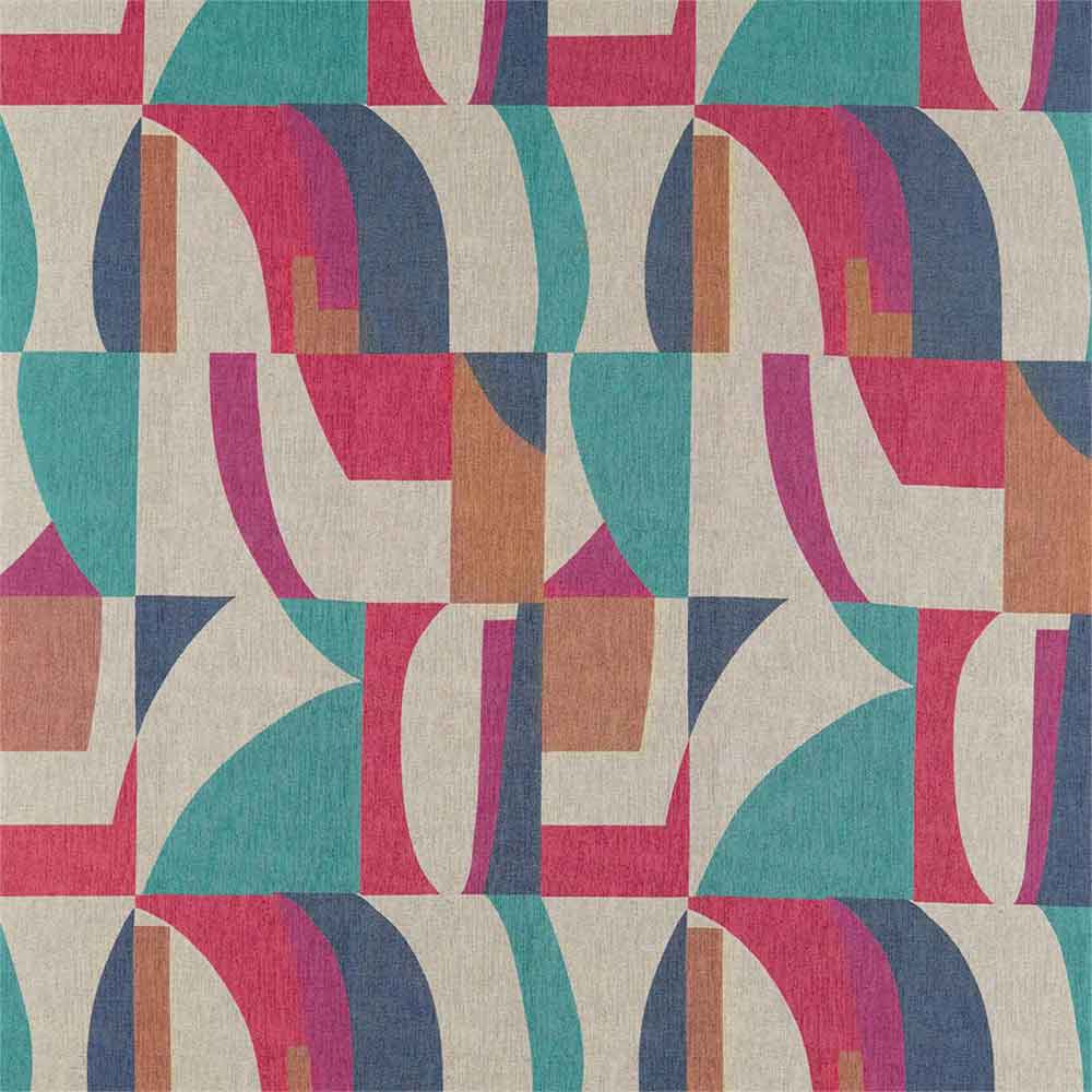 Bodega Indigo & Mandarin & Fuchsia Fabric