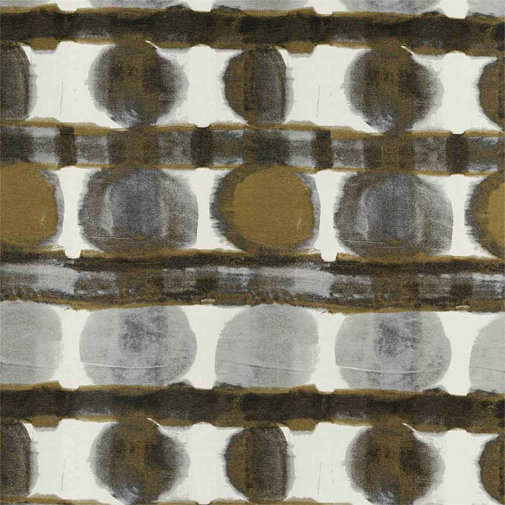 Delphis Charcoal & Gold Fabric