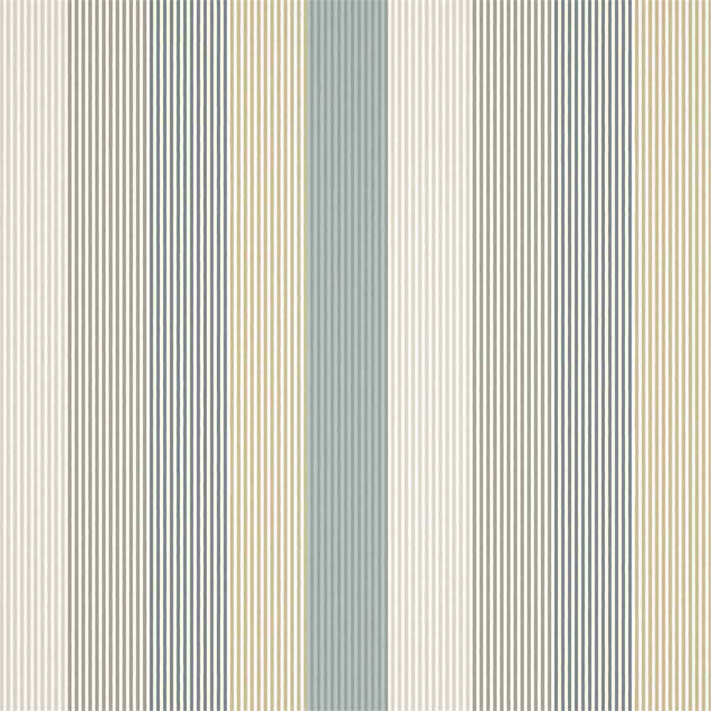 Funfair Stripe Calico & Cloud & Pebble & Duckegg Fabric