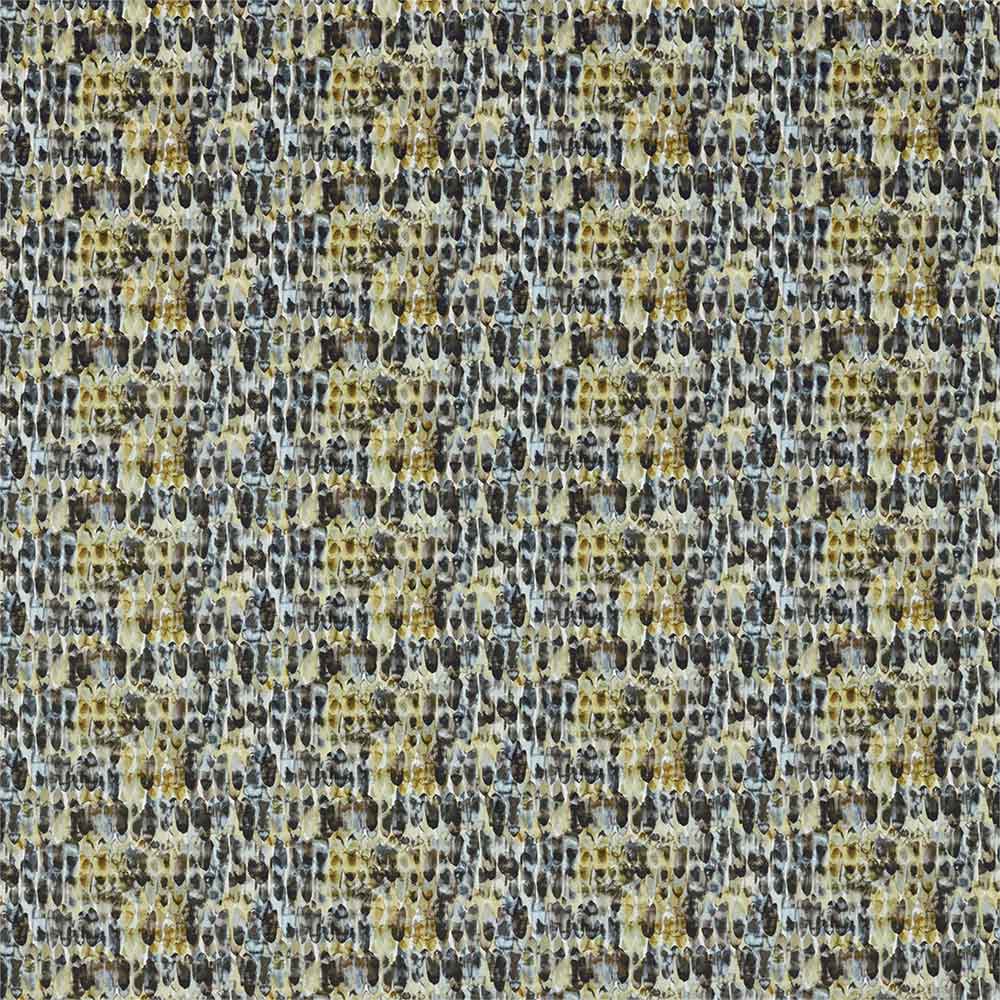 Kelambu Graphite & Mustard Fabric