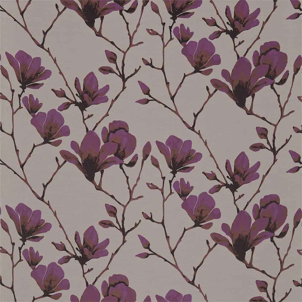 Lotus Bronze & Magenta Fabric