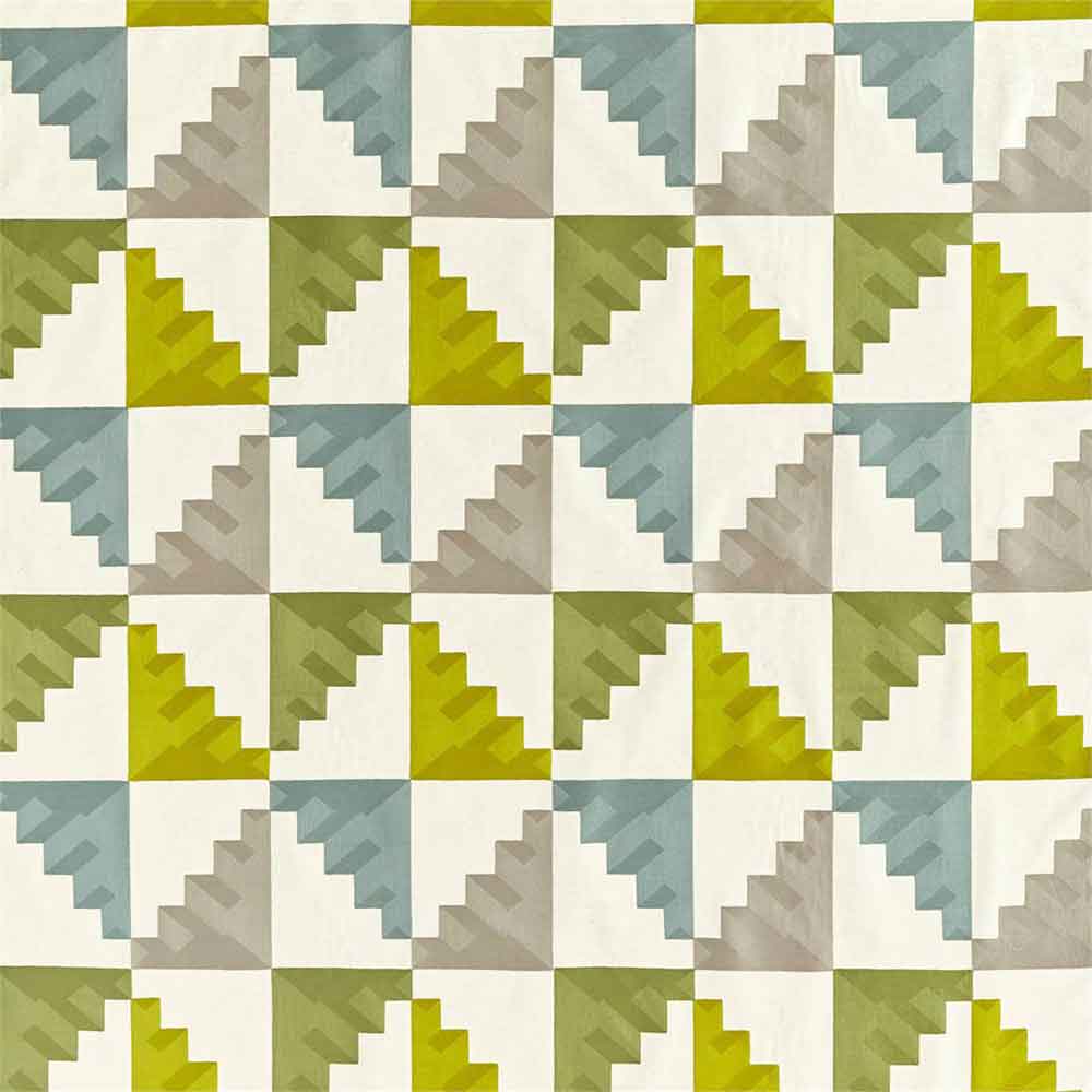 Mehari Lime & Harbour & Stone Fabric