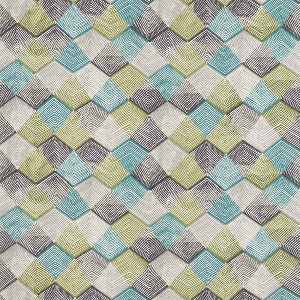 Rhythm Teal & Linden & Charcoal Fabric