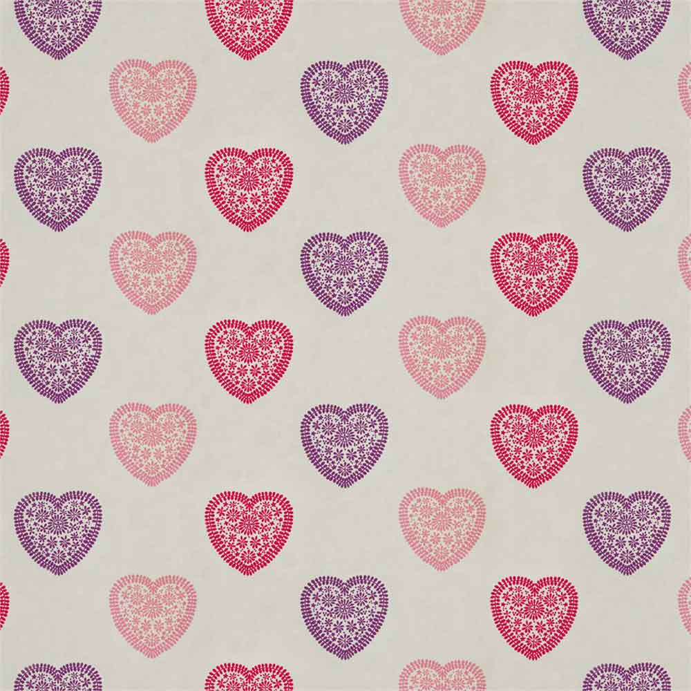 Sweet Heart Pink & Purple Fabric