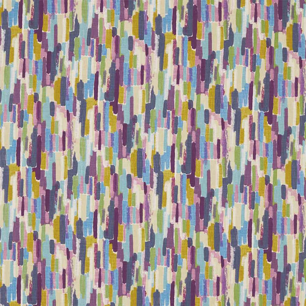 Trattino Heather & Grape & Mustard Fabric