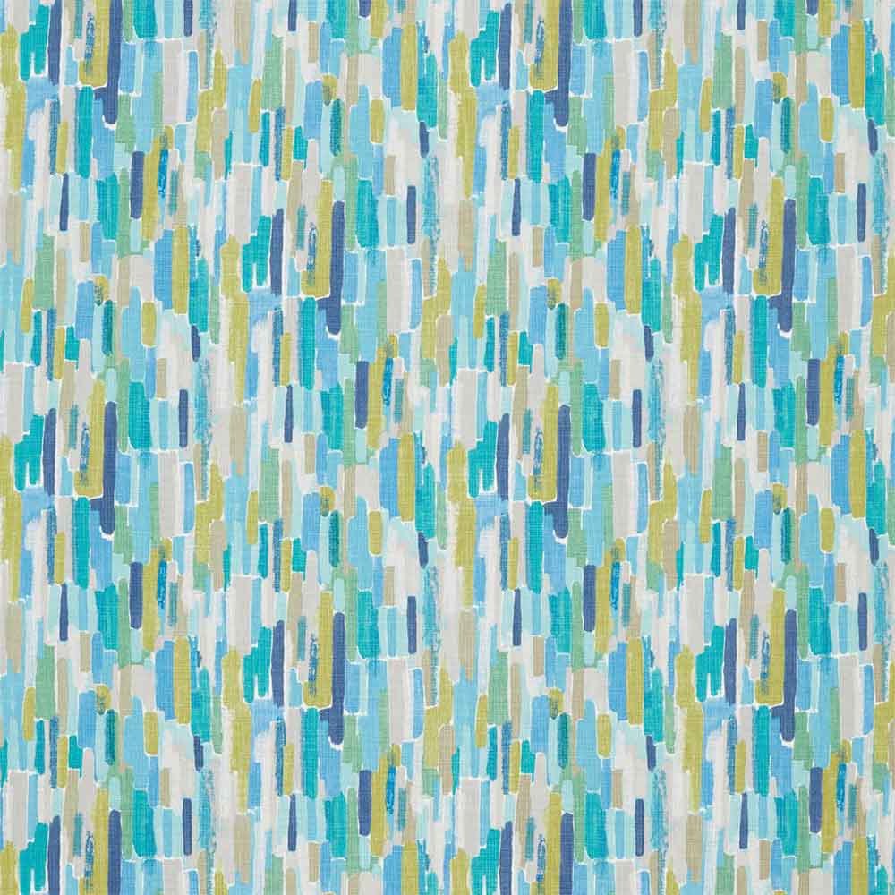 Trattino Turquoise & Ocean & Marine Fabric