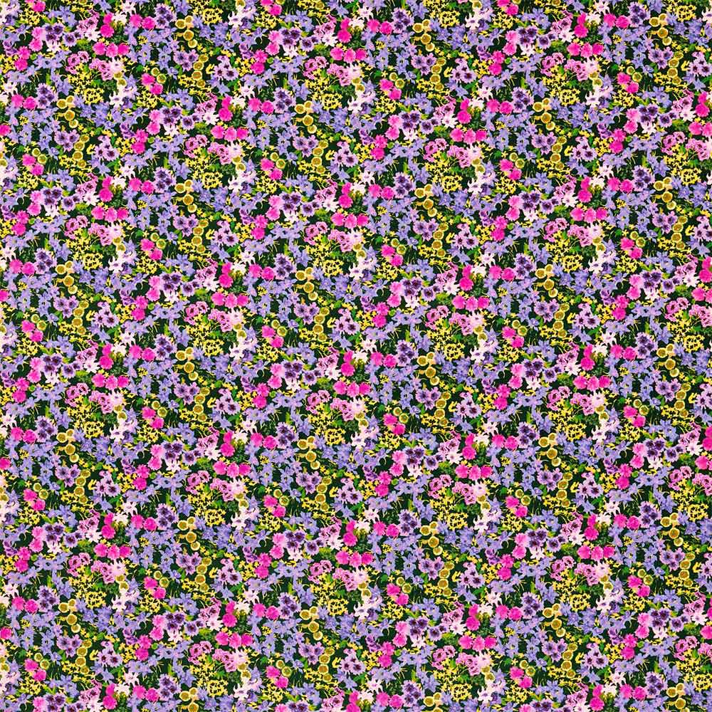 Wildflower Meadow Emerald & Amethyst & Spinel Fabric