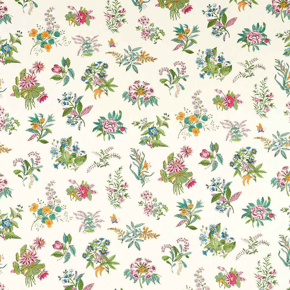 Woodland Floral Peridot & Ruby & Pearl Fabric