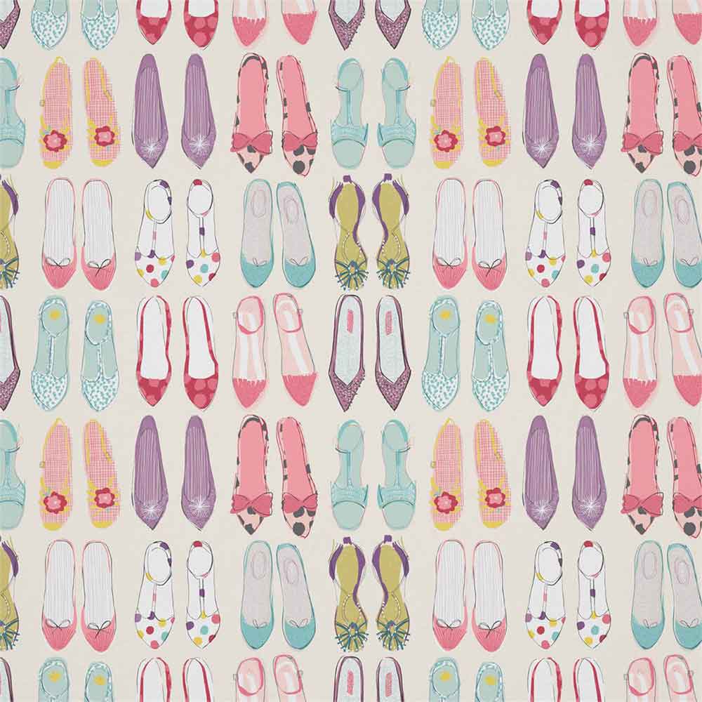 World At Your Feet Pebble & Blossom & Sky Fabric