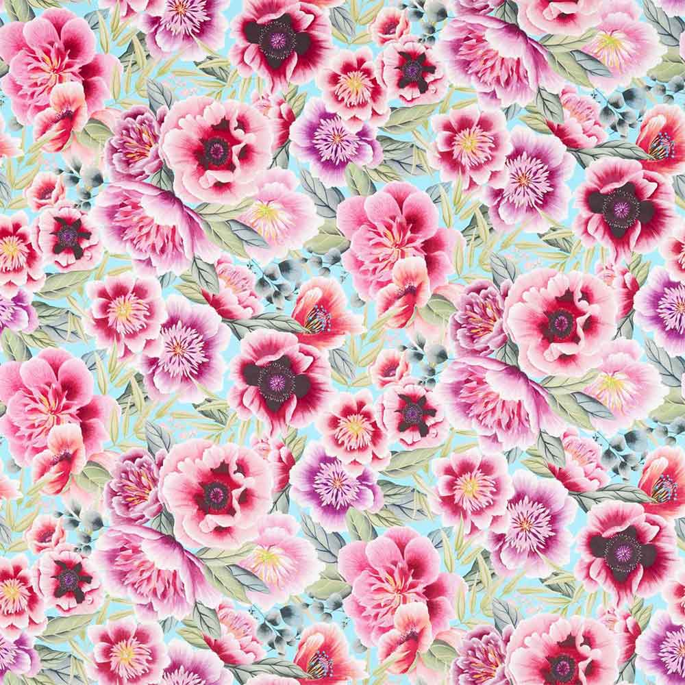 Marsha Aqua & Peony & Magenta Fabric