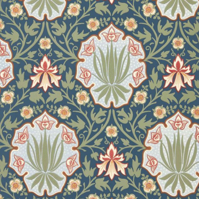 Iris & Rose Indigo & Thyme Wallpaper