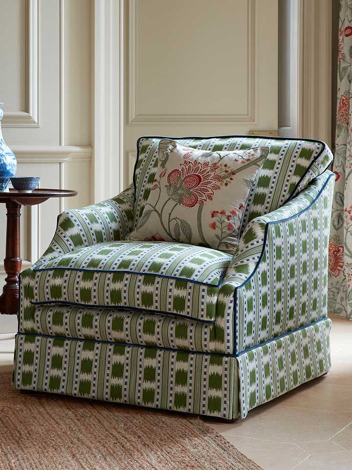 Jame Hare Fabric | Shop Fabric Collections | James Hare Paxton Fabric upholstered on a feature chair