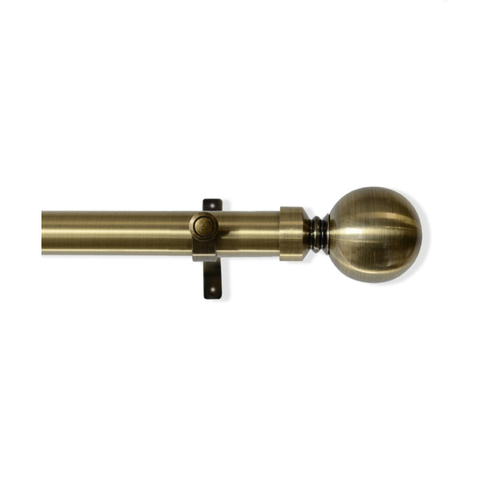 Laura Ashley 28mm Ball End Eyelet Pole in Antique Brass