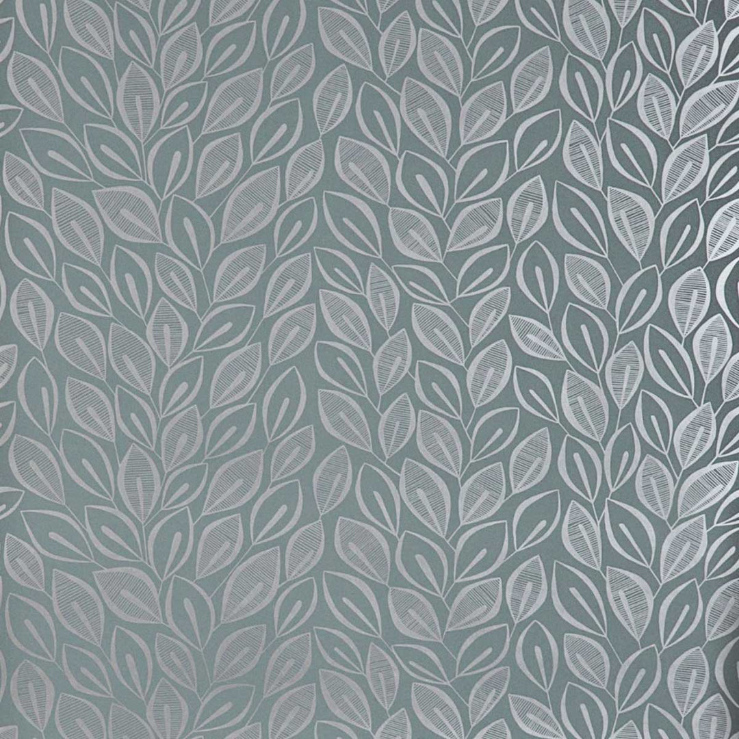 MissPrint Leaves Wallpaper | Graphite With Silver | MISP1029