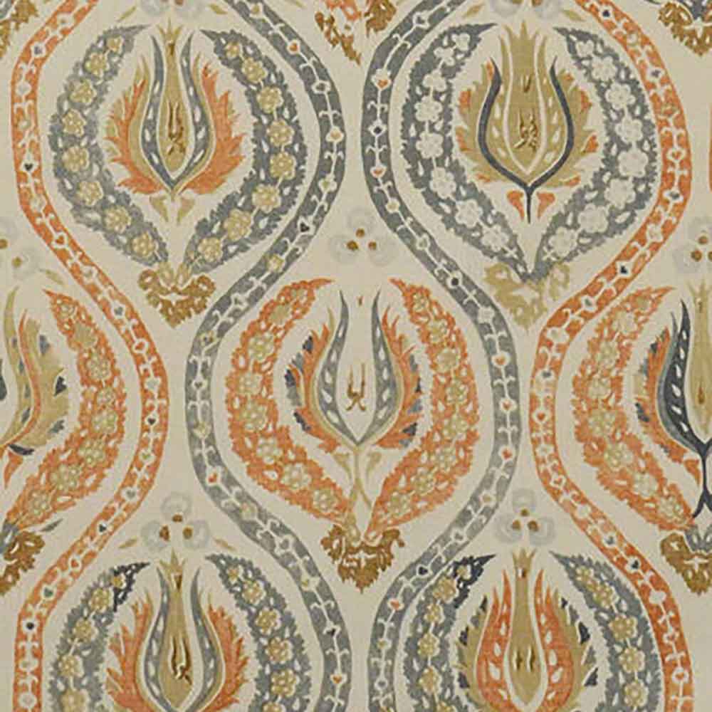 Benaki Amber Steel Fabric