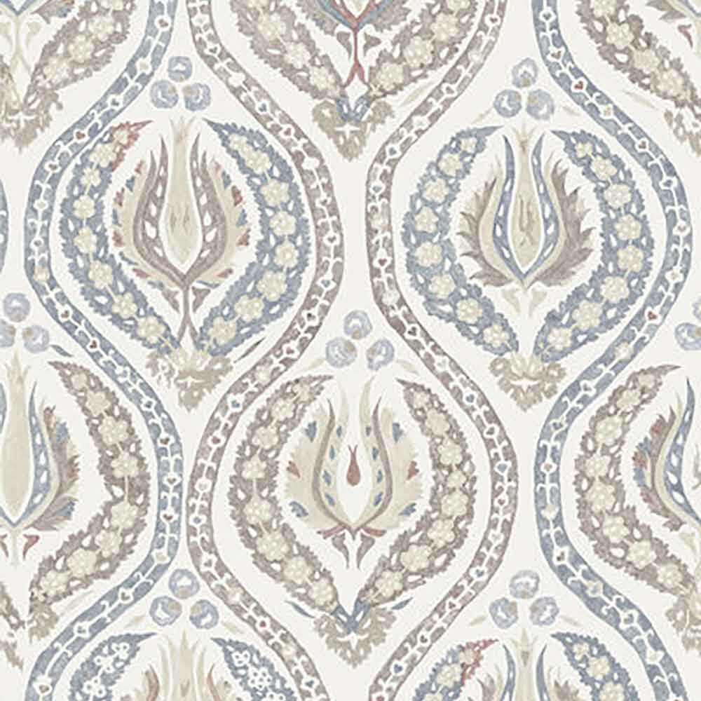 Benaki Blue Umber Fabric