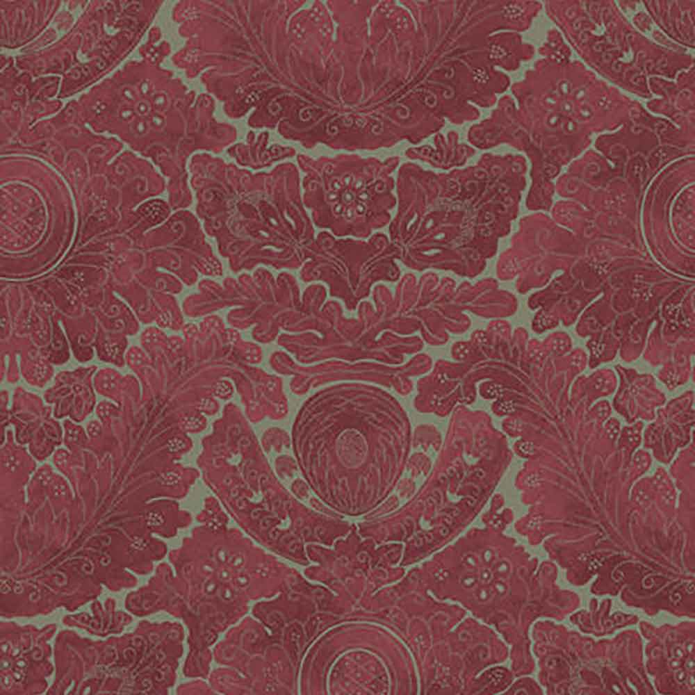 Nantes Overdye Madder Celadon Fabric