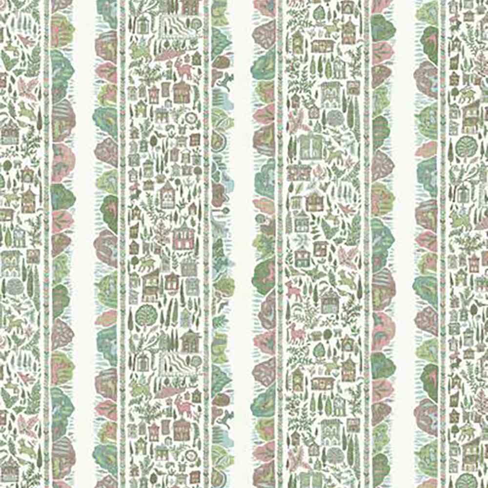 Ravi Ribbon Pistachio Rose Fabric