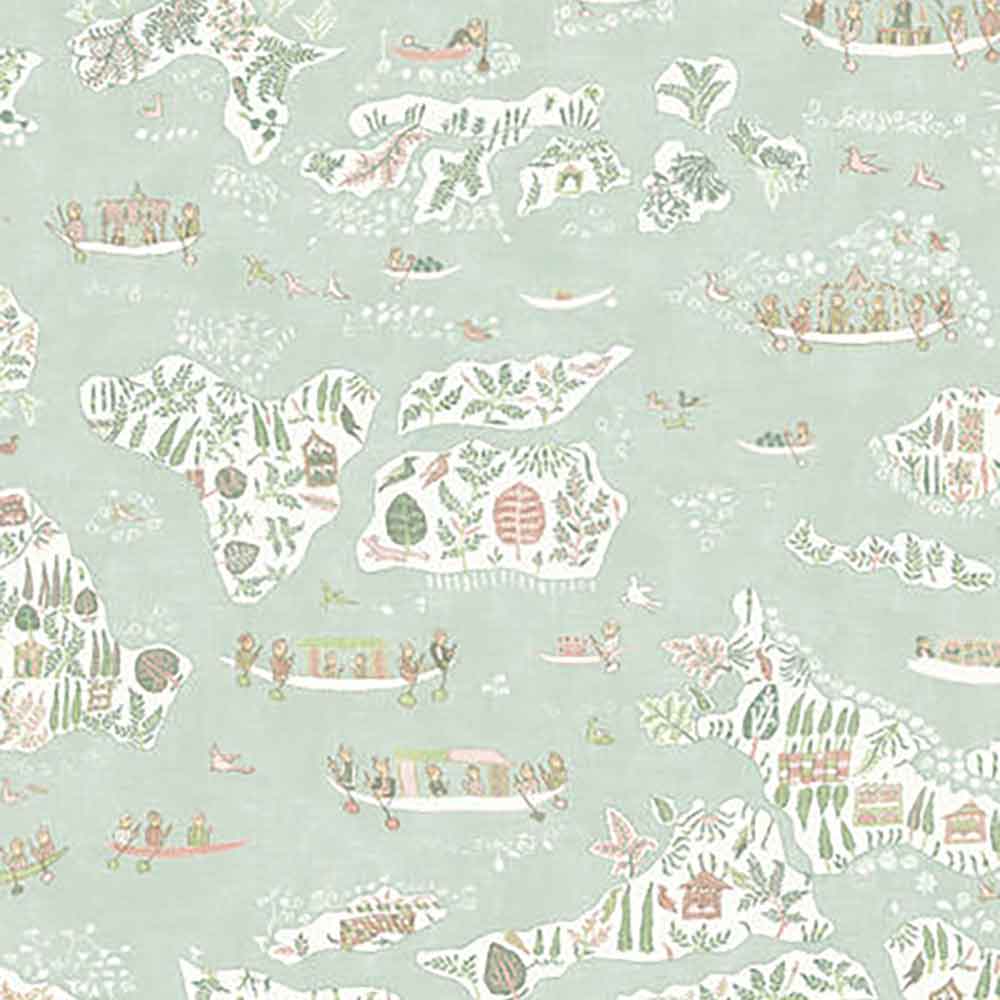 Regatta Pistachio Rose Fabric