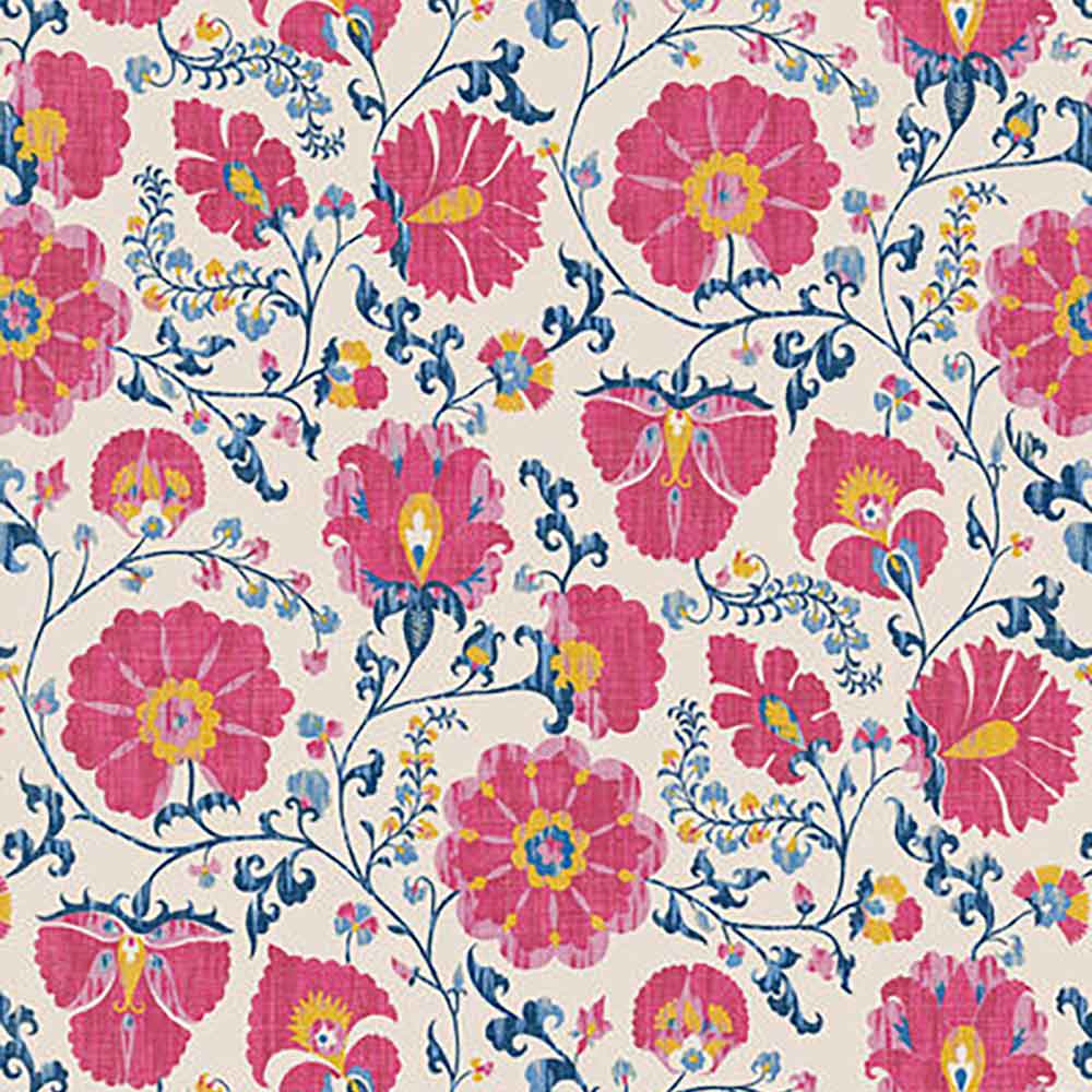 Zarafshan Cyclamen Blue Fabric