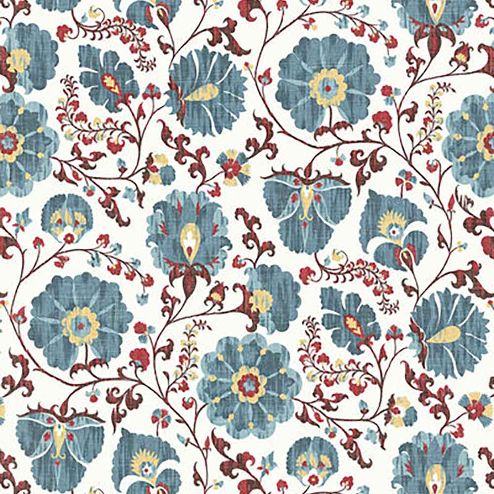 Zarafshan LG Indigo Cranberry Fabric