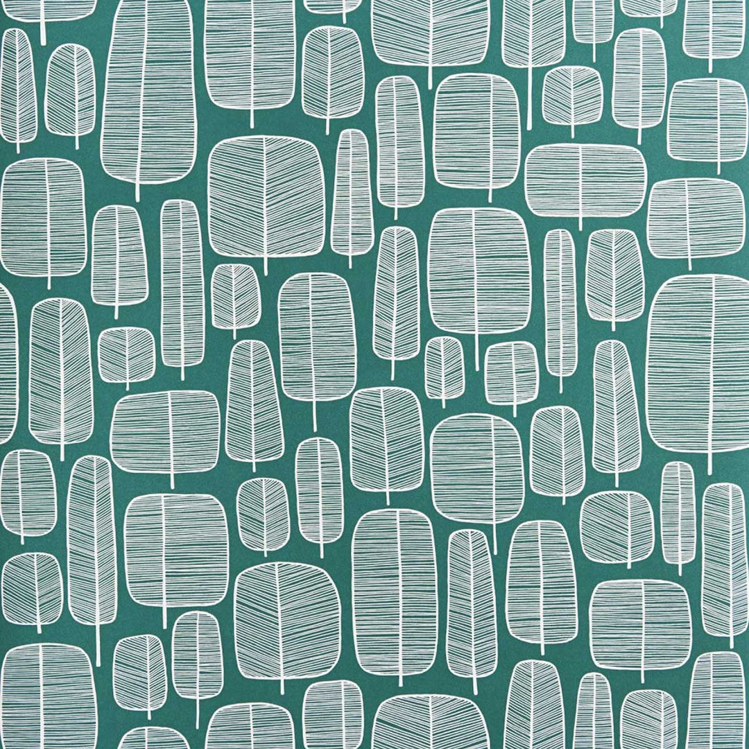 MissPrint Little Trees Wallpaper | Emerald | MISP1350
