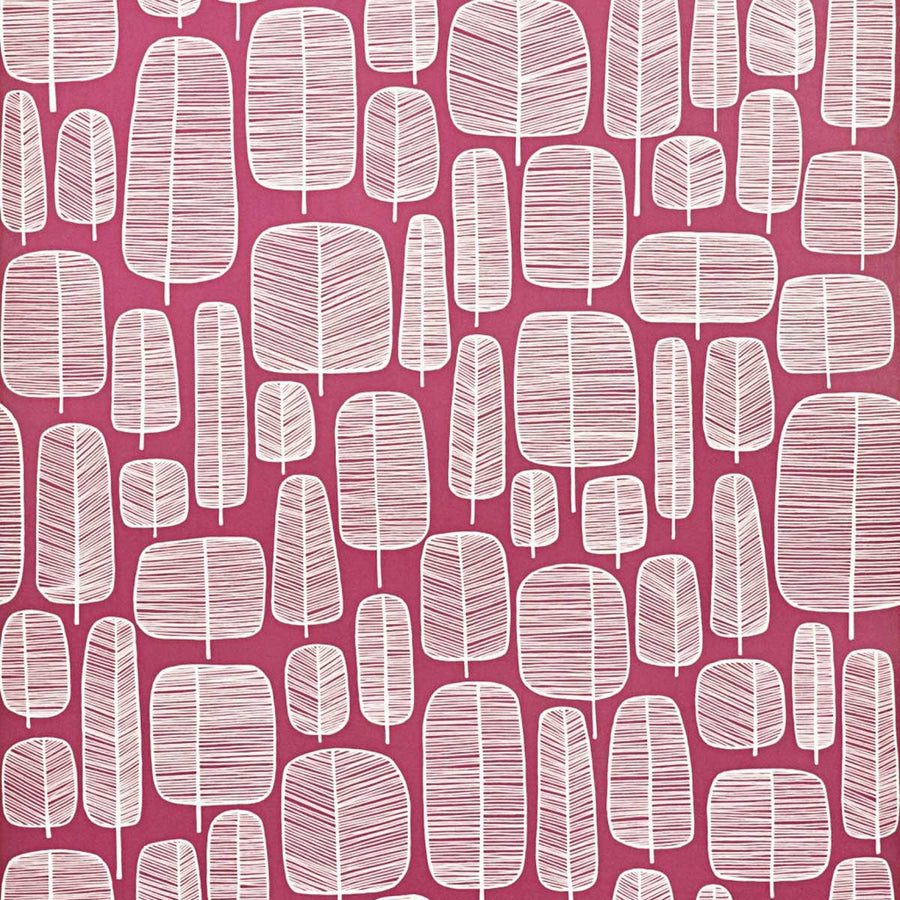 MissPrint Little Trees Wallpaper | Fuchsia | MISP1113