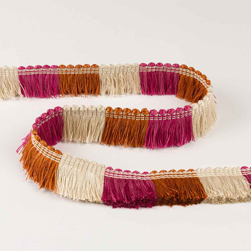 Lisette Fuchsia & Terracotta Passementerie