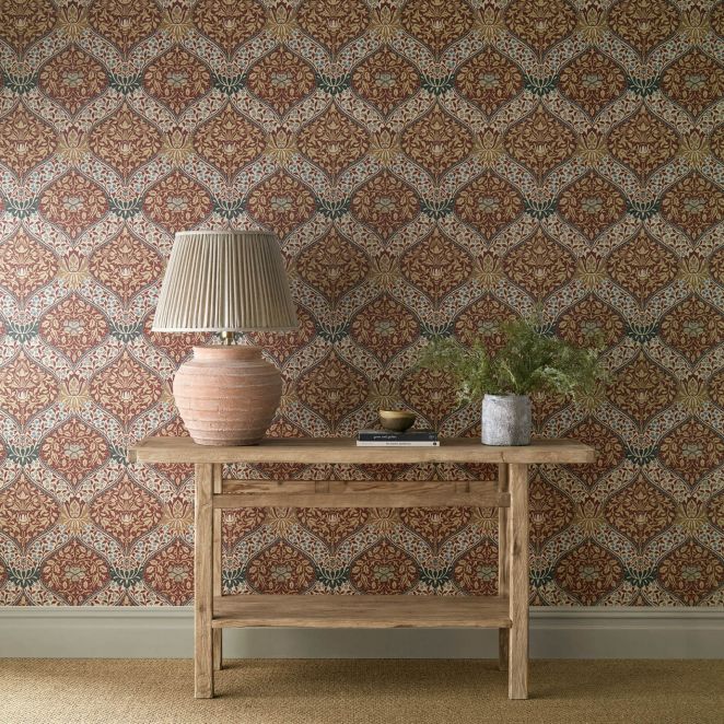 Norbury Brick & Teal Wallpaper