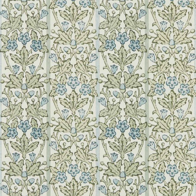Oak & Blossom Thyme & Woad Wallpaper