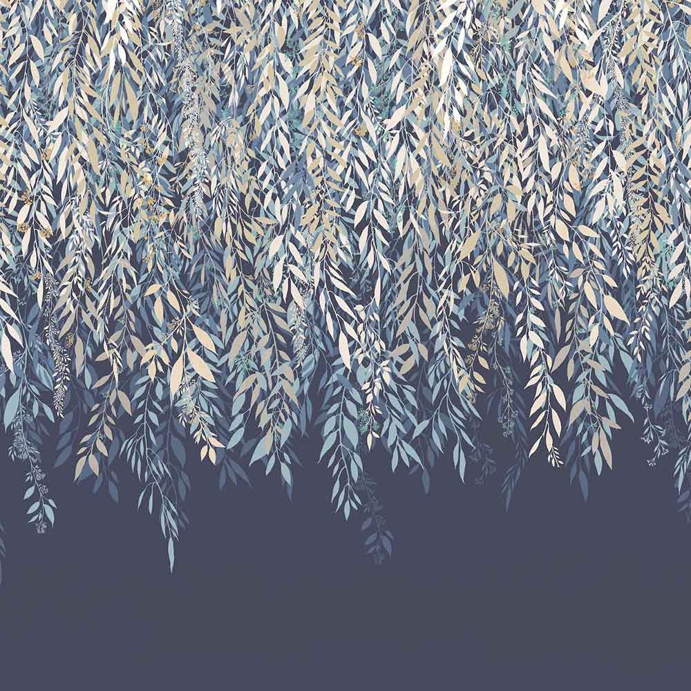 Cascading Willow Mural Midnight