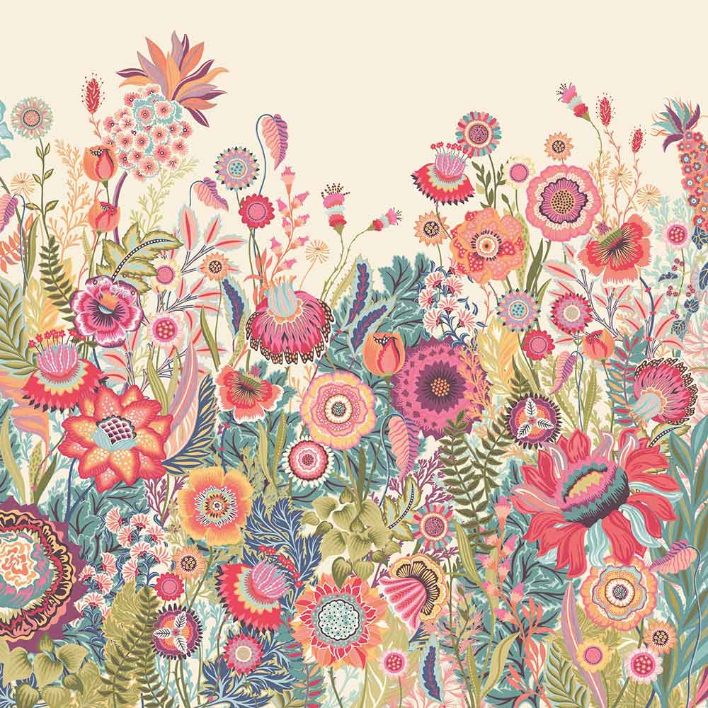 Bloom Mural Rhubarb & Cream