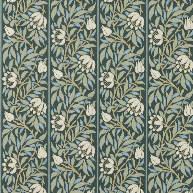 Peony Trellis Bayleaf & Slate Wallpaper