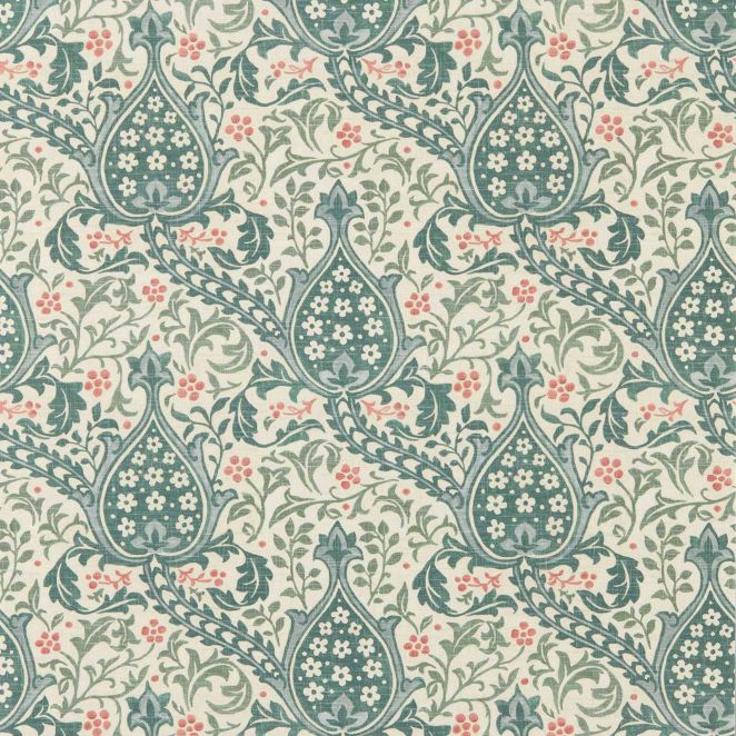 Persian Tulip Teal Wallpaper
