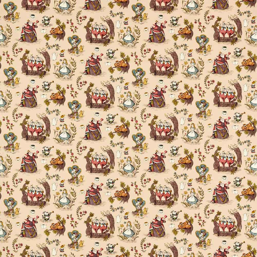 Alice in Wonderland Caramel Fabric