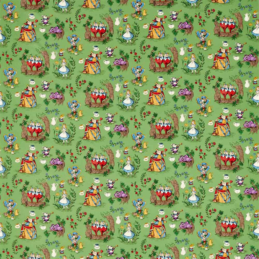 Alice in Wonderland Gumball Green Fabric