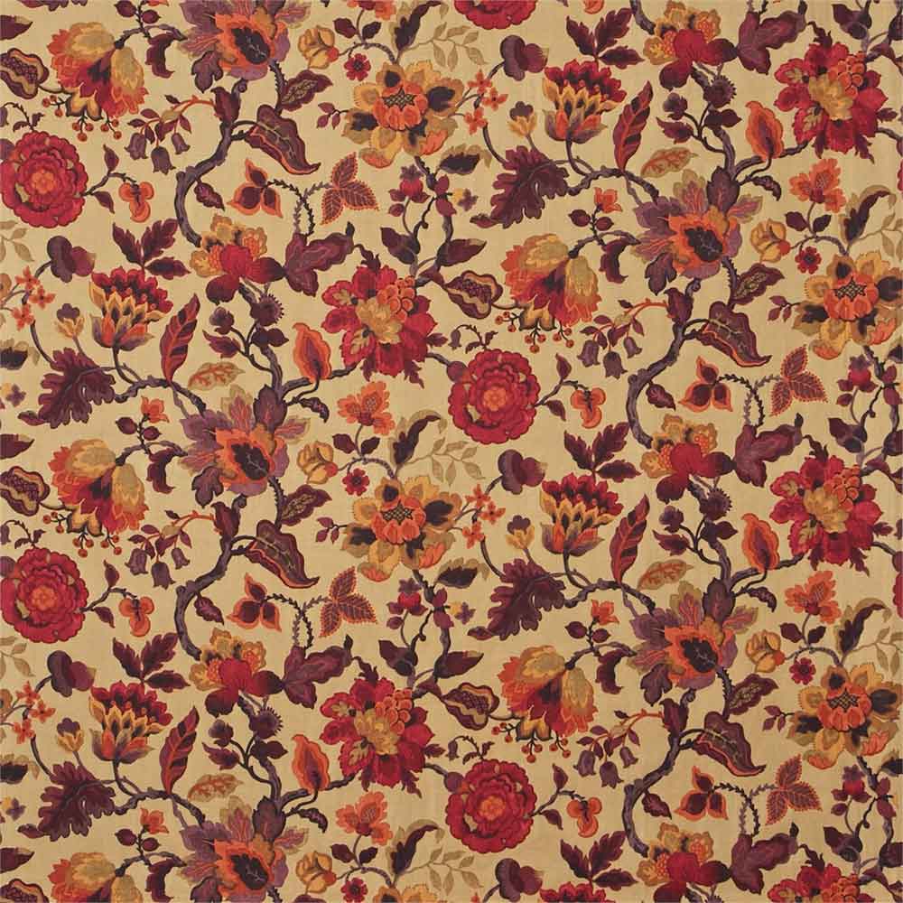 Amanpuri Old Gold & Aubergine Fabric